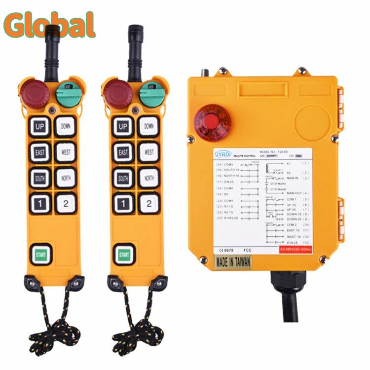 F24-8D Double speed Industrial Wireless Radio Crane Remote Control switches  Hoist overhead bridge Crane Lift Controller