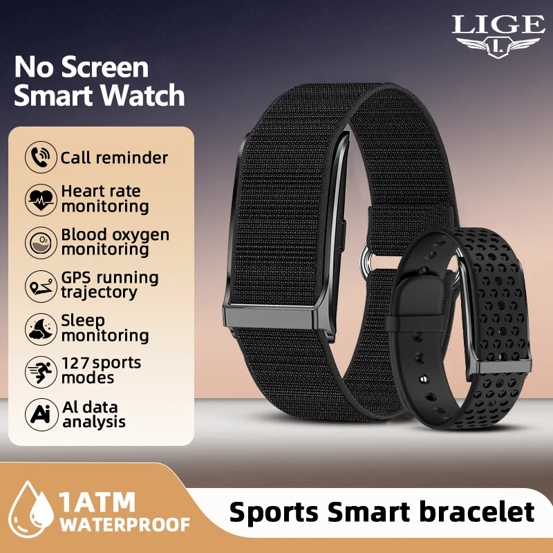 

LIGE New Smart Bracelet Women Men Heart Rate Blood Pressure SpO2 Sleep Tracker Activity Fitness Tracker Sports Smart Wristbands