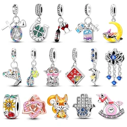 Charms 925 Silver Original Trojan Horse Squirrel Dolphin Beads Fit Bracelet Necklace Making Jewelry Charm Gift For Women