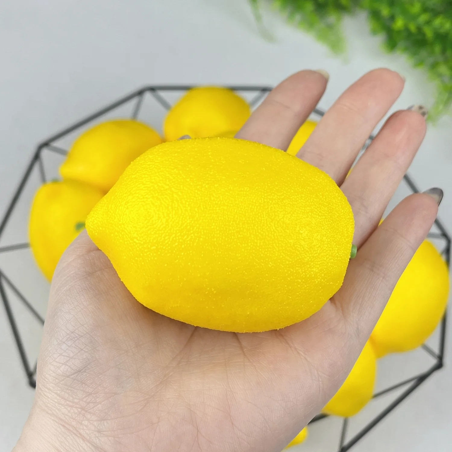 

1:1 Simulation Lemon 75mm Yellow Fake Fruit Foam Model Artificial Lemon Prop Fruit Home Kitchen Decoration Photography Props