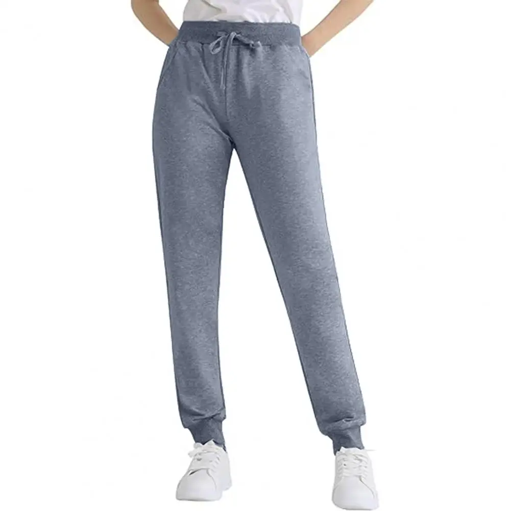 

Женские спортивные брюки с эластичной резинкой на талии, свободные спортивные штаны с завязками на щиколотке и карманами, спортивные штаны для бега, повседневные брюки