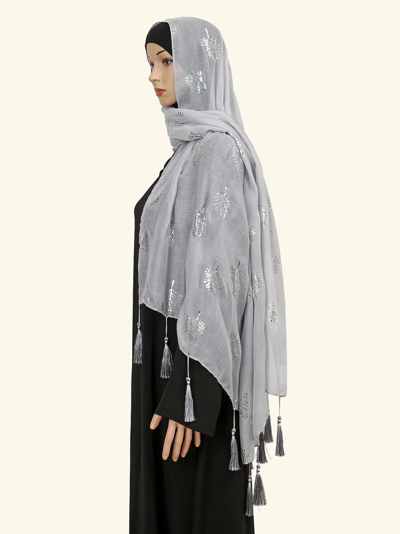 Algodão linho impressão borlas cabeça cachecol, xale feminino, muçulmano Hijab, longo, xale, alta qualidade, novo produto, 175x75cm