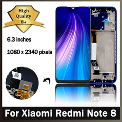 6.3'' Tested note 8 LCD for Xiaomi Redmi Note 8 Note8 LCD M1908C3JH JG JI Display Touch Screen Digitizer Assembly Replacement