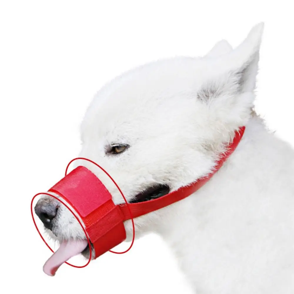 Pet Straps Mask Soft Nylon Dog Muzzle Adjustable Anti-biting Breathable Stop Barking Puppy Mouth Cover