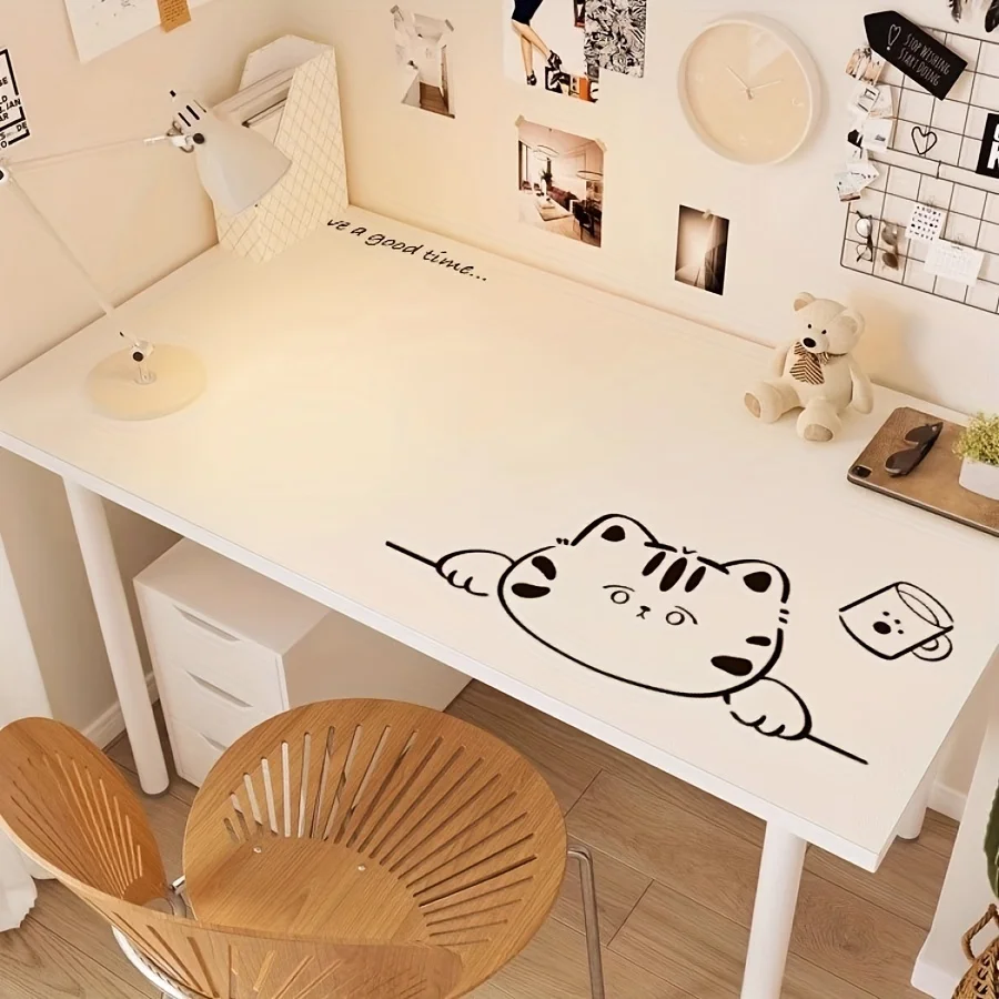 Simple and cute desktop mat extended anti-slip office computer mouse pad kawaii girl game keyboard pads rubber carpet table mats