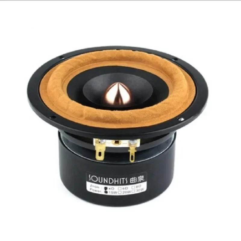 Original Soundhits SQ-402R 4'' Home Audio DIY Full Frequency Speaker Driver Unit Mixed Paper Cone Shielded 4ohm/15W Round Frame