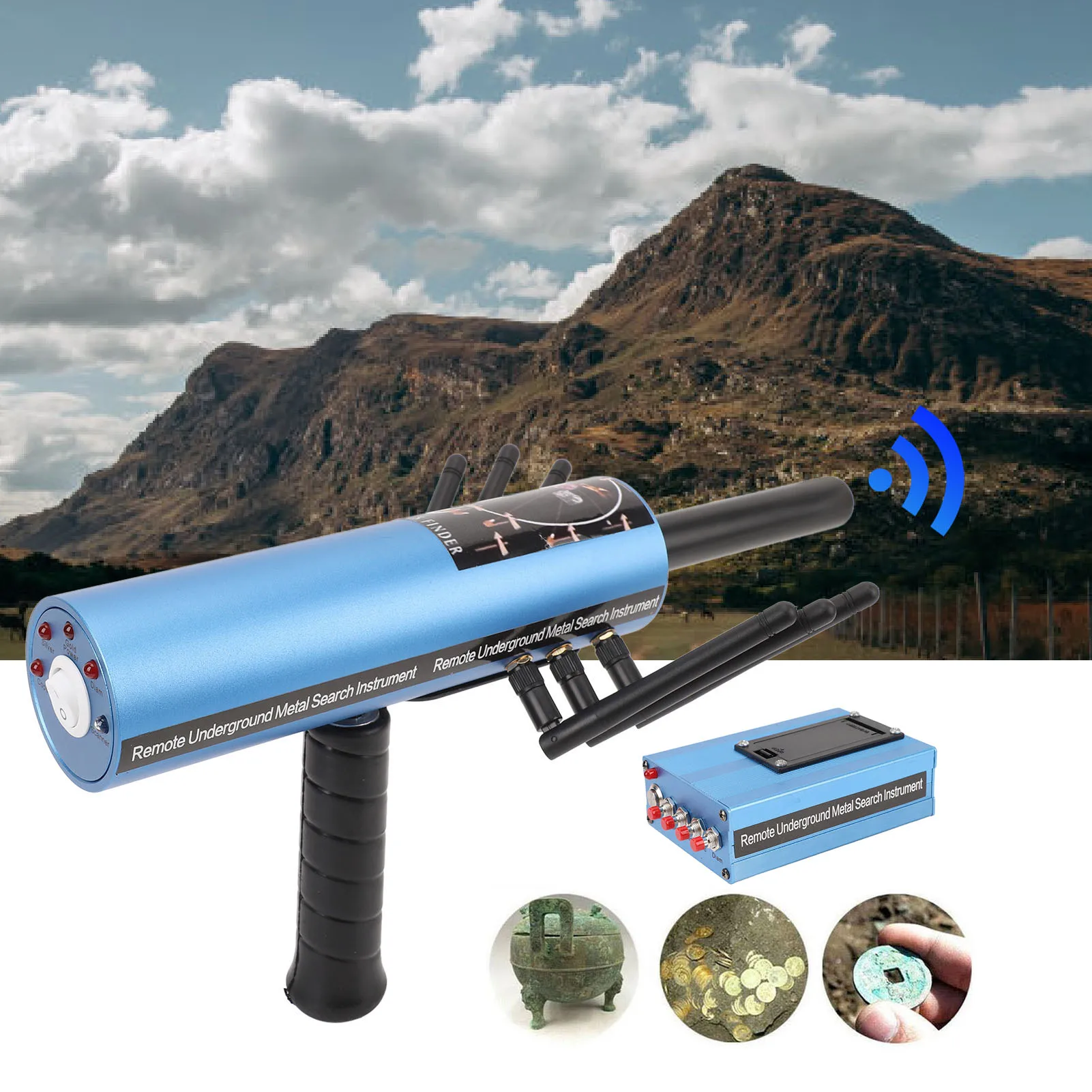 

Gold Detector Metal Locator Metal Detector 30m Depth 6 Antenna 1200m Range Sensitive Gold and Silver Detector Metal Detector