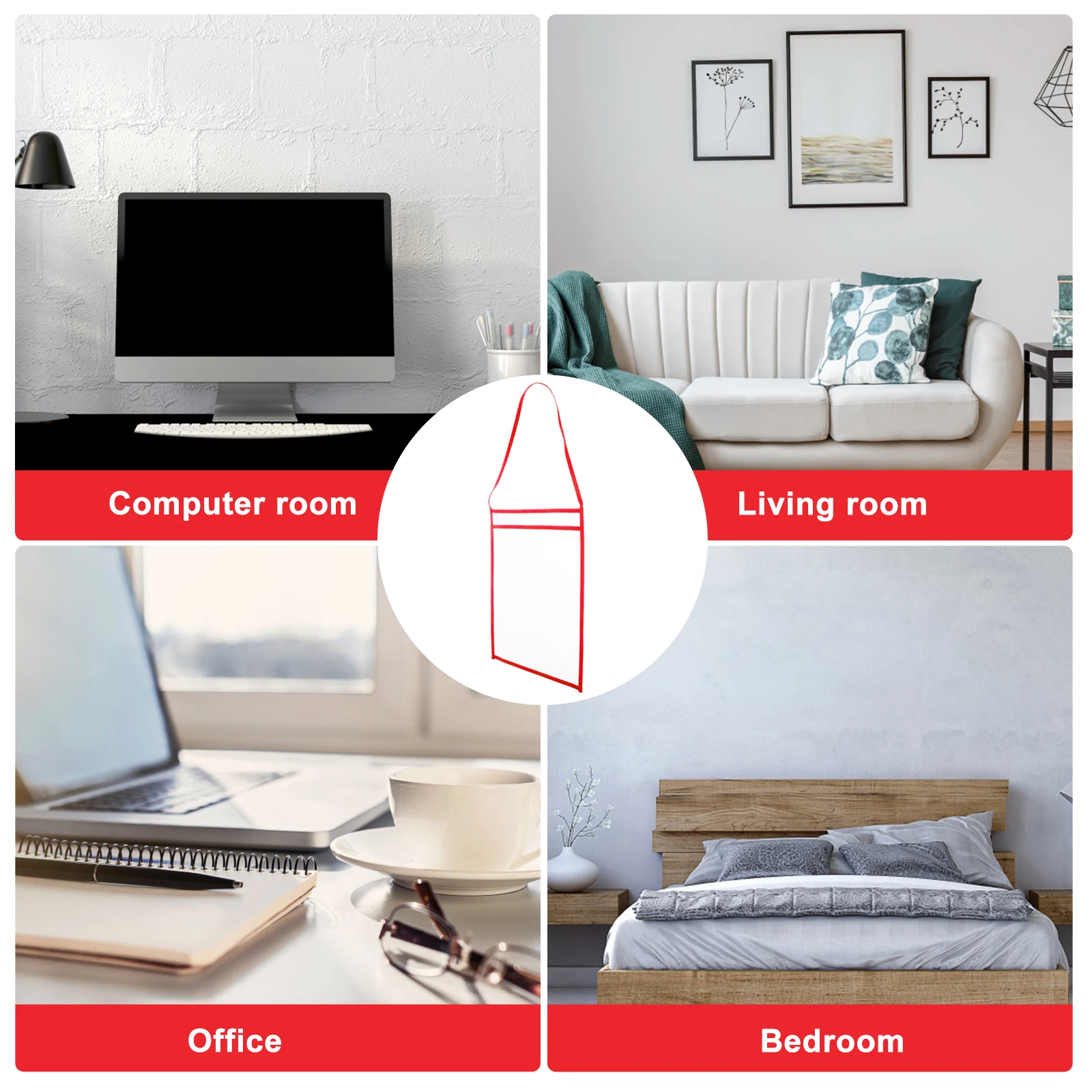 

10pcs File Pocket Transparent Reusable Clear Erasable Dry Organizer Portable Document Holder Office Home School Use Storage Bag