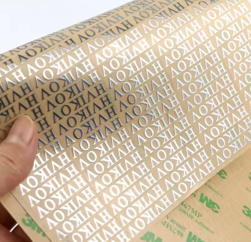 Customized high-quality UV 3D transfer metal labels, waterproof metal transfer labels, bottle and box stickers