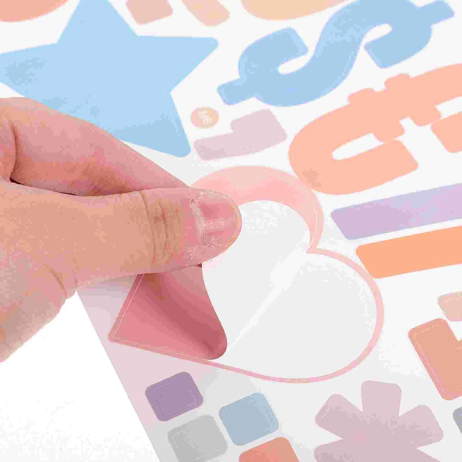 6 Sheets Number Beads Letter Stickers Scrapbook Letters Reflective Decorative Numbers Freezer Labels