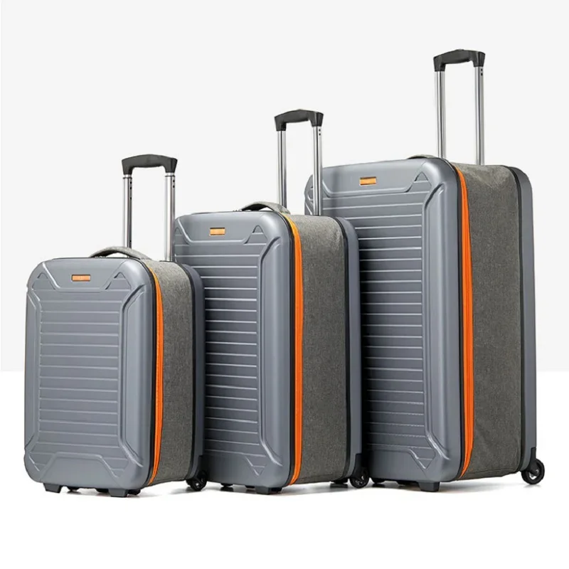 20/24/28 Inch Foldable Storage Roller Trolley Luggage Sets PC Suitcase Multi-functional Travel Bag Carry on Cabin Case