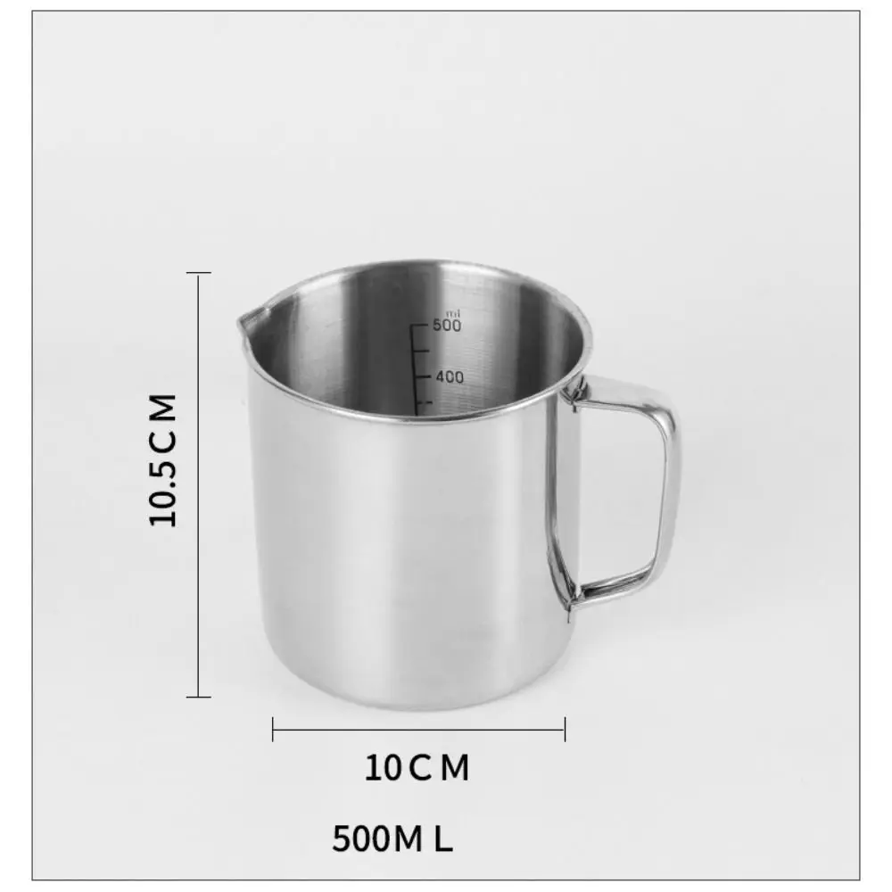 New Stainless Steel Laboratory Beaker Large Capacity 500ml Espresso Mugs Scale Graduation 1000ml Measuring Cups Kitchen Tool view 6