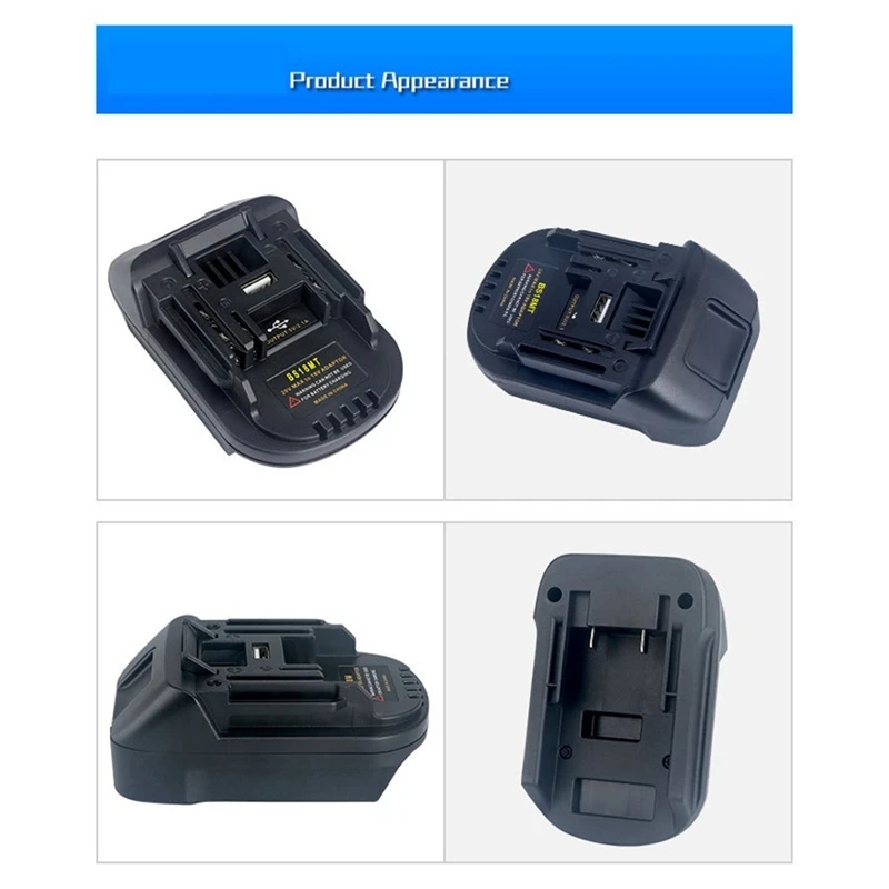 ABKJ-BS18MT Batterie-Adapter-Konverter für 18 V BAT619G/620-Batterien, umwandelbar in für 18 V BL 1860 Lithium-Batterie