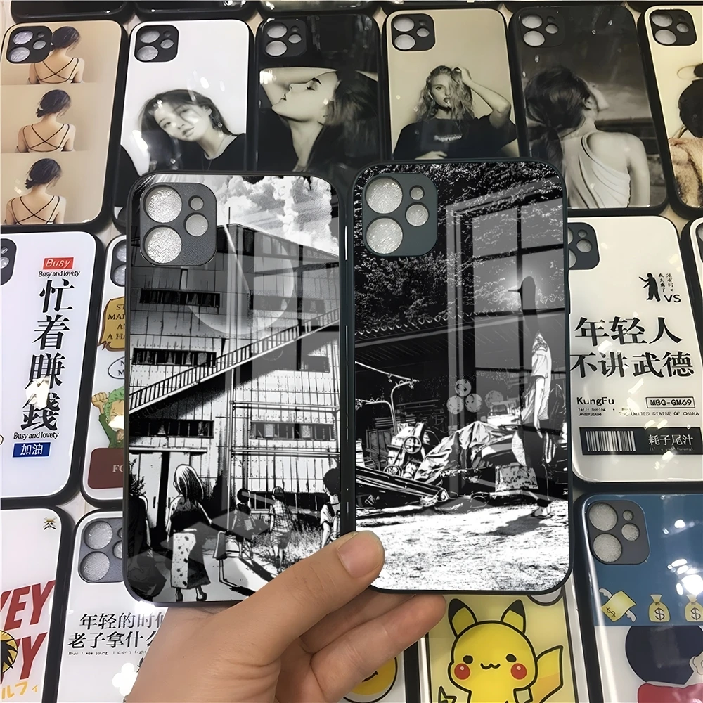 Goodnight Punpun Phone Case For IPhone 16 15 14 Pro 11 13 12 Mini XS XR Max 6 8 7 Plus SE Glass Luxury Design Cove