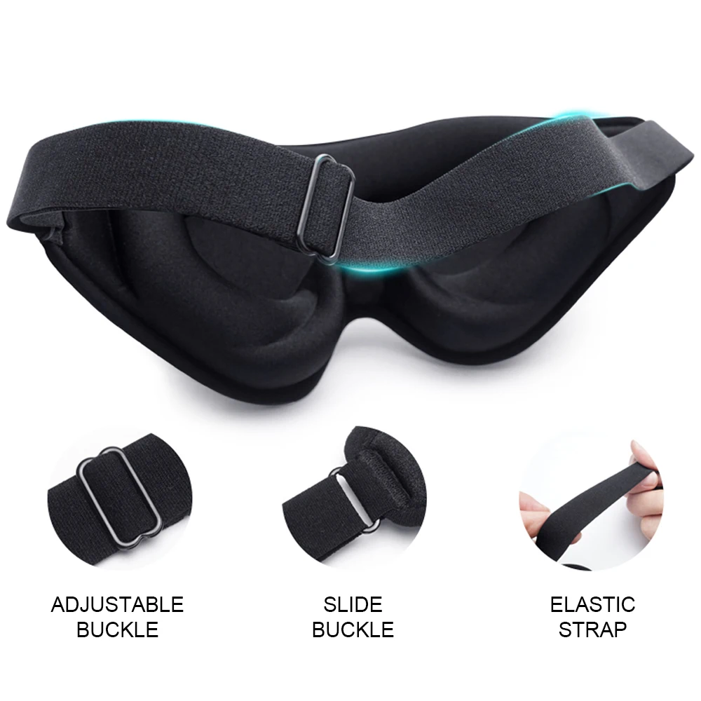 Eye Mask for Sleeping 3D Contoured Cup Blindfold Concave Molded Night Sleep Mask Block Out Light Side Sleeper for Women Men