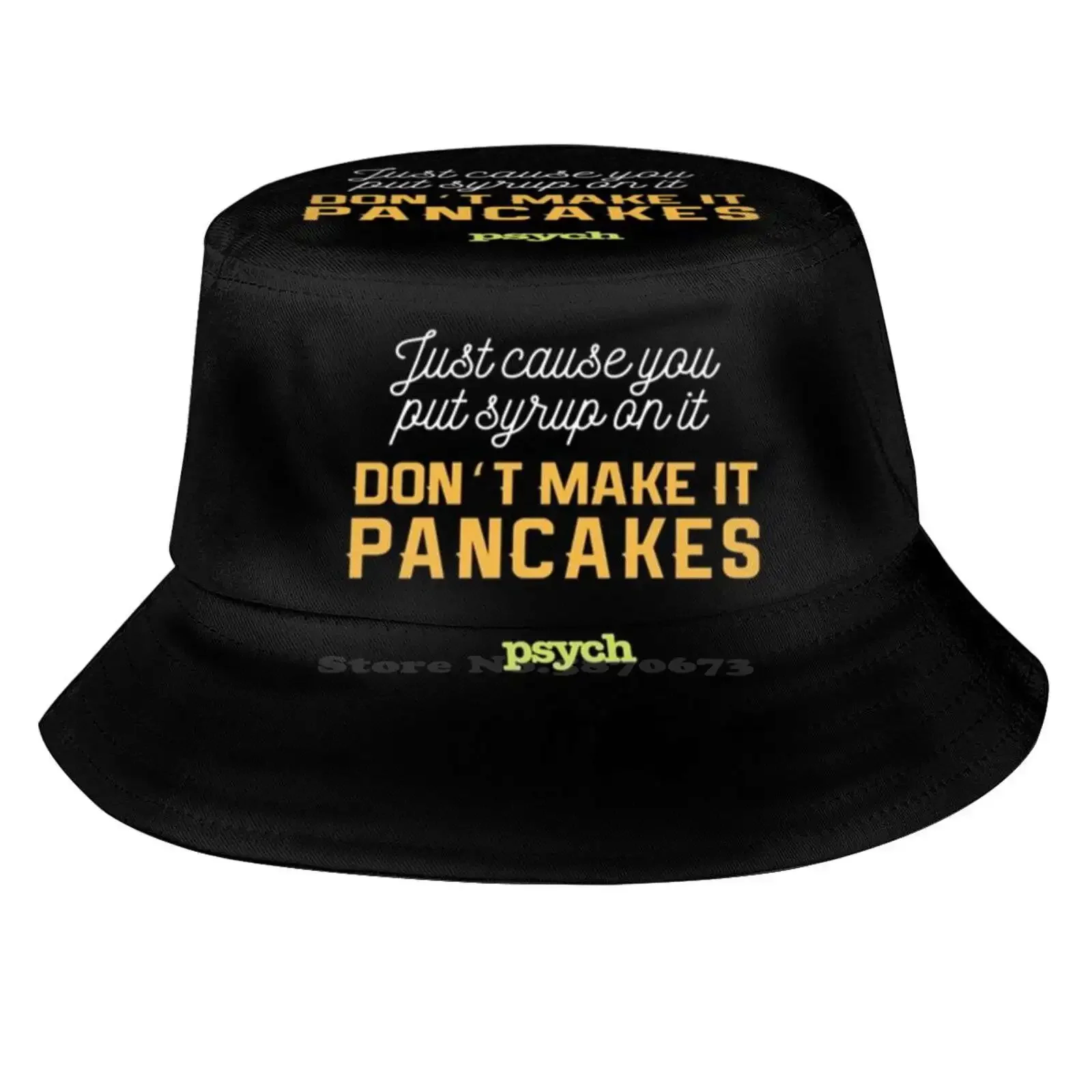 Psych Pancakes Sun Cap Fisherman Hat Bucket Hats Psych Tv Show Psych Tv Series Henry Spencer Juliet Ohara Carlton Lassiter