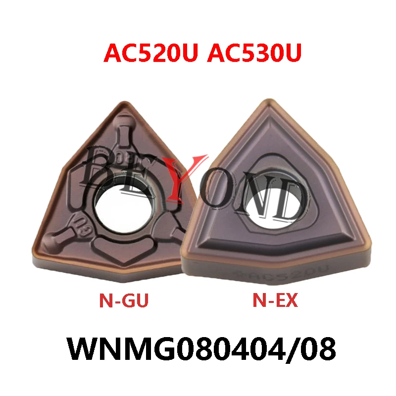 

100% Original Carbide Inserts WNMG080404 WNMG080408 WNMG080404N-EX AC520U WNMG080408N-GU AC530U Lathe Cutter CNC WNMG 080404