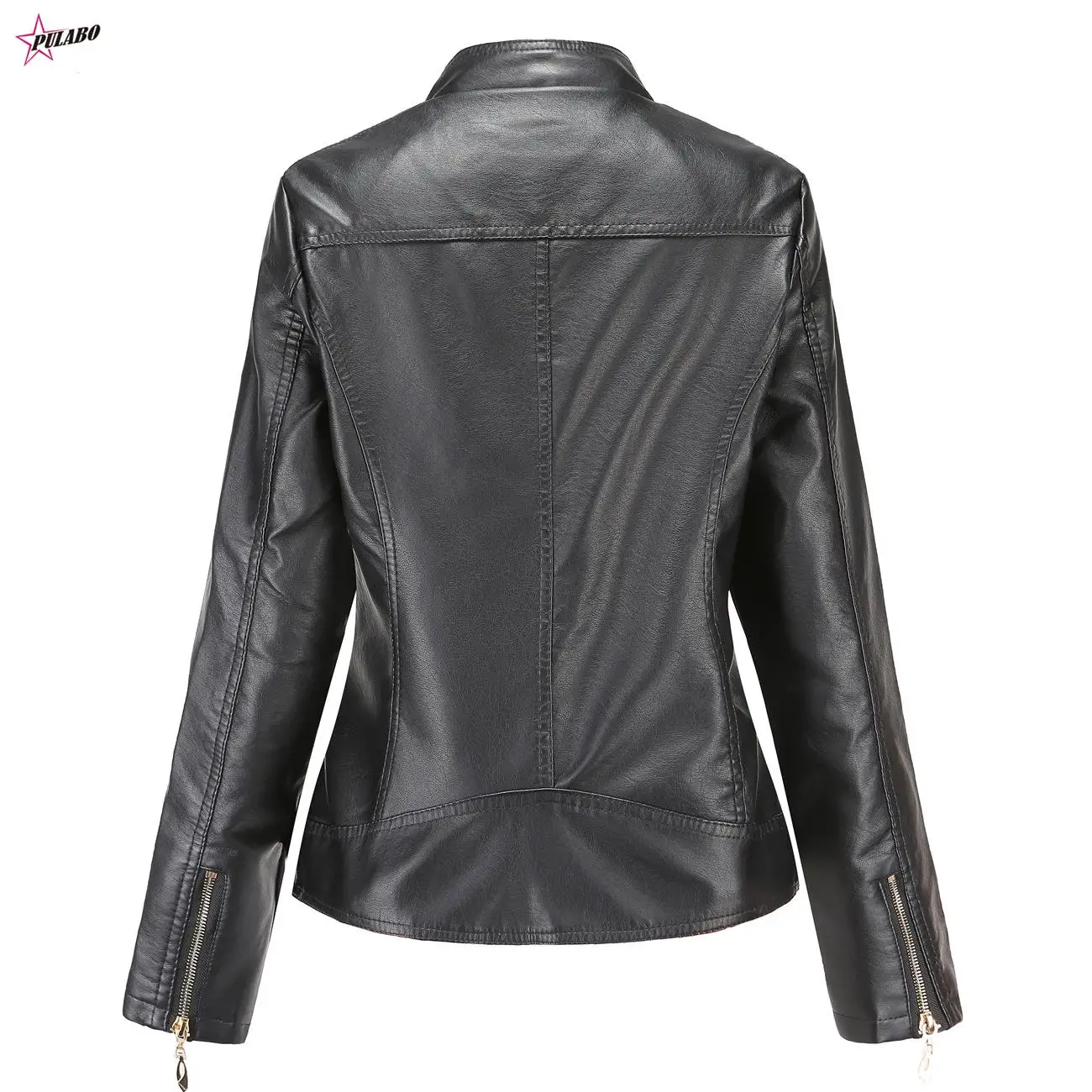 PULABO Casual Long Sleeve Women Soft PU Leather Jacket Outerwear Winter Autumn Female Slim Faux Leather Coat Ladies Jacket M-2XL