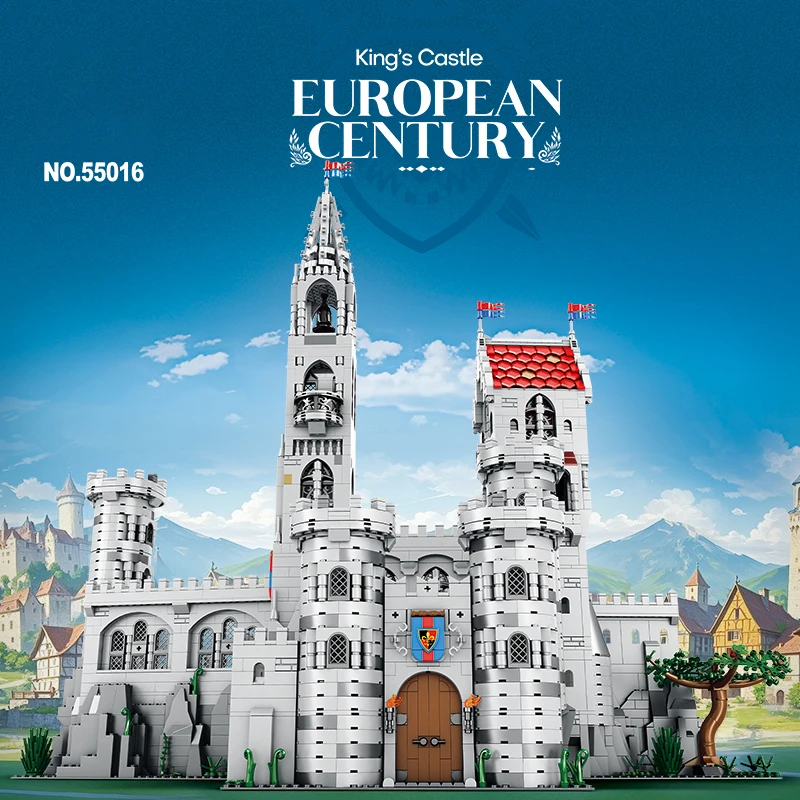Ensemble de blocs de construction de la série Street View, 3999 pièces, assemblage de maison de château de modèle de construction à monter soi-même, cadeau d'anniversaire pour enfants et adultes