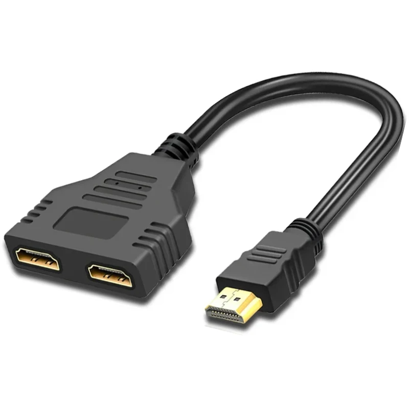 Câble répartiteur compatible HDMI, commutateur vidéo, adaptateur, hub de sortie, X Box, Ps3, 4 Dvd, Hdtv, PC, ordinateur portable, TV, Hd, 1080p, 1