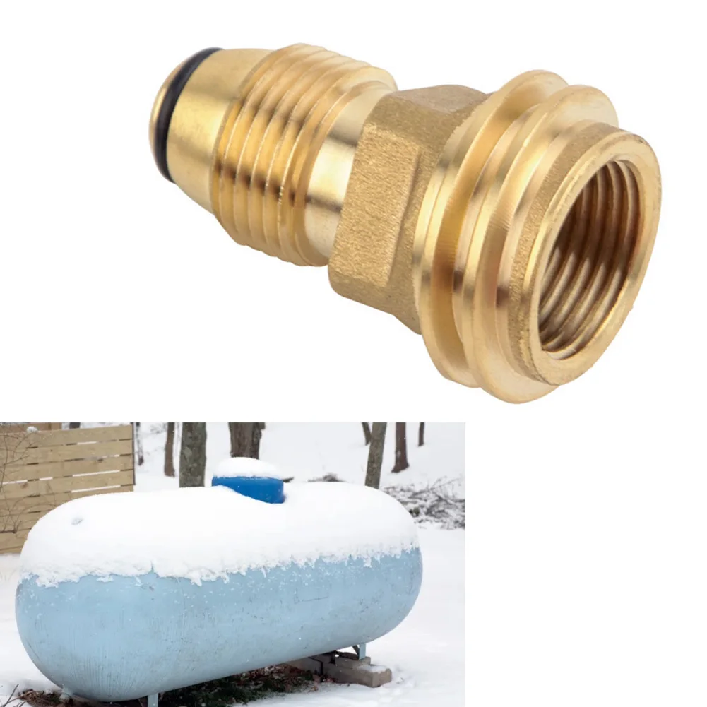 Solid Brass for pol to For QCC1 Adapter for Connecting Propane Tanks to For QCC1 Hoses Regulators in Outdoor Applications