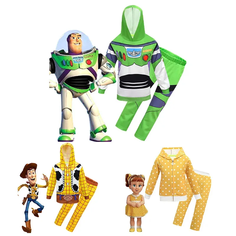 dd54Toy Story для мальчиков и девочек с капюшоном Базз Лайтер Вуди Габби мультфильм динозавр с длинными рукавами повседневный пуловер на весну/осень с капюшоном