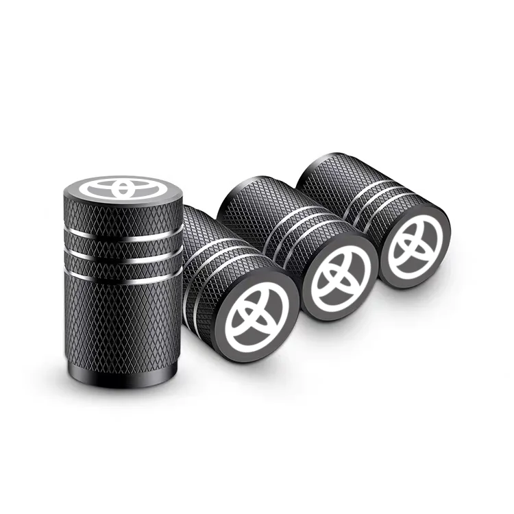 عجلة السيارة الإطارات صمام قبعات يغطي لتويوتا كورولا Rav4 أوريس CHR أفينسيس الليزر عجلة الإطارات الجذعية صمام قبعات 4 قطعة #1