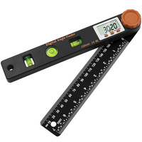 10PCS- 4in1 Orange  Digital Display Angle Ruler Level Gauge Angle Ruler Multipurpose Digital Display Measuring Tool