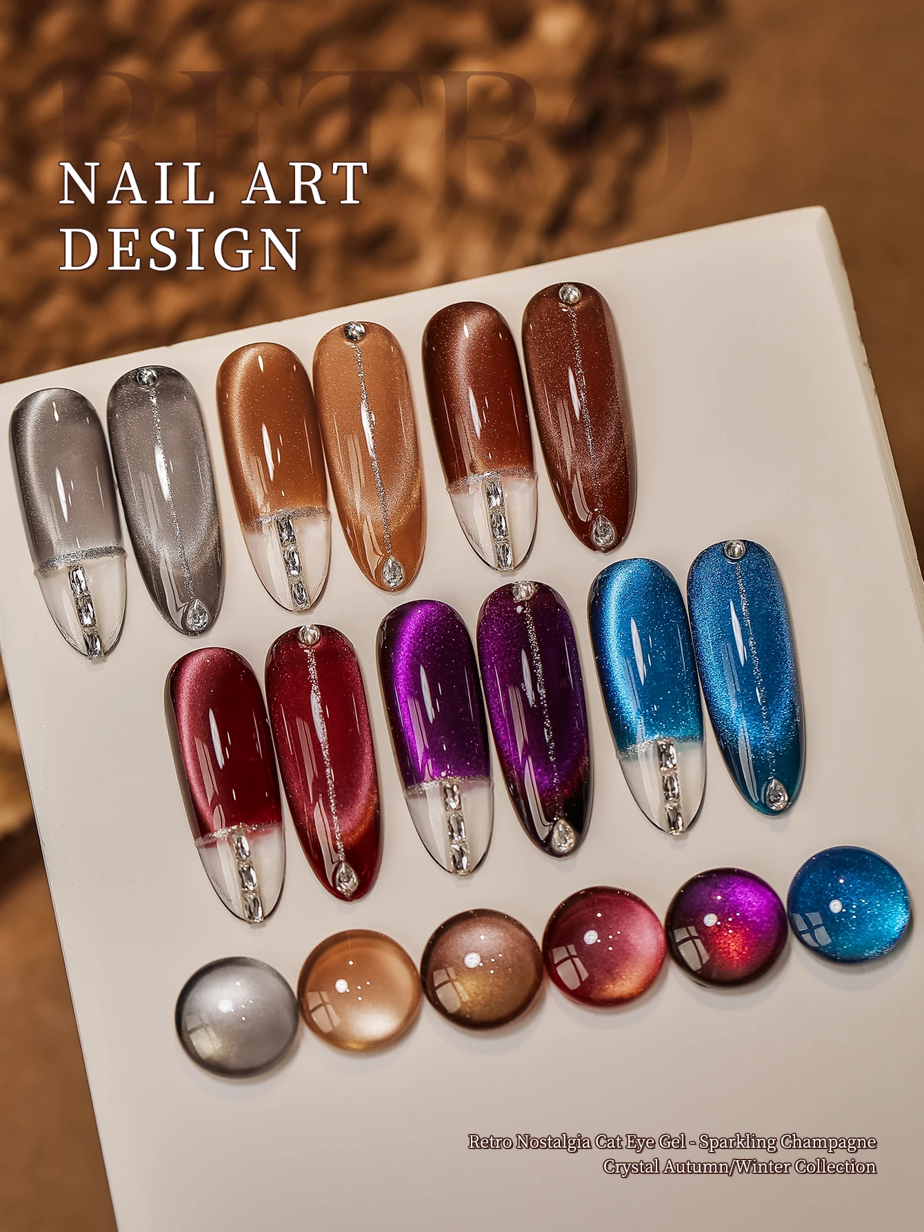 

Набор лаков для ногтей «кошачий глаз», 6 шт., 15 мл, светоотражающий магнитный гель для ногтей «кошачий глаз», замачиваемый УФ-светодиодный гель для салона, женские инструменты для дизайна ногтей