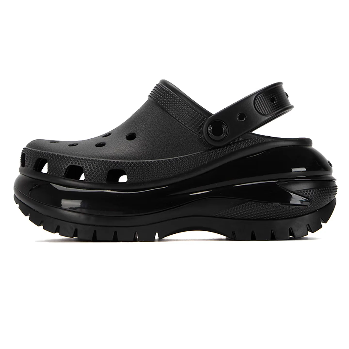 Crocs Classic Mega Crush Clog: Classic Thick-Soled, Waterproof, Breathable, Soft Clogs for Men and Women, Black 207988-001