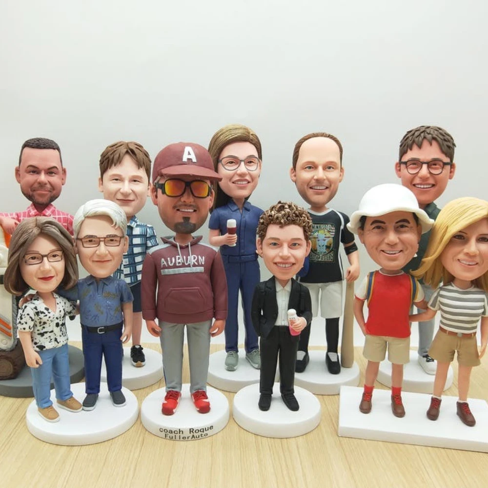 

Bobblehead Handmade Clay Figurine Unique Gift for Him Her Couple Wedding Birthday Anniversary Custom Bobble Head Art Romantic