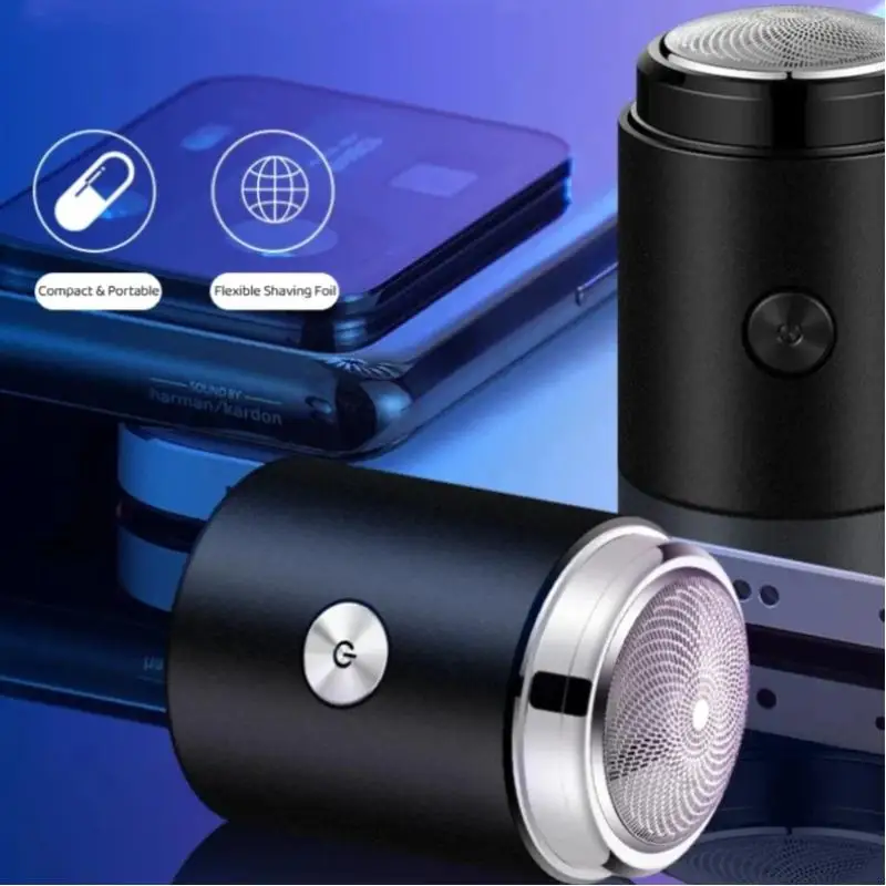 1Set Portable Mini Electric Razor USB Rechargeable Cordless Shaving Machine Men Face Beard Shaver Clipper