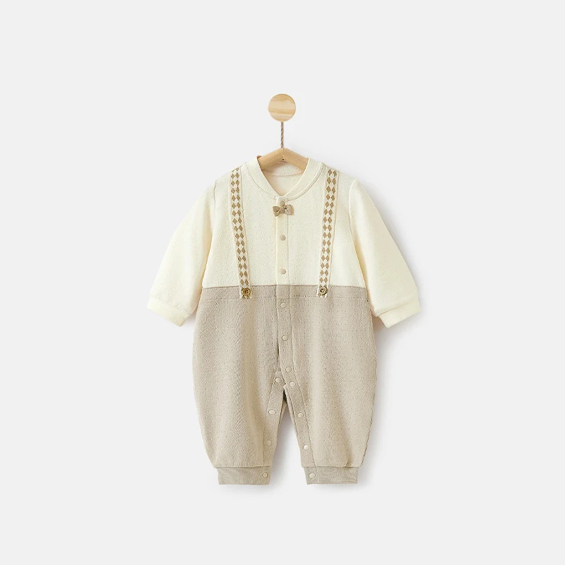 

Детские комбинезоны UNITIM для маленьких мальчиков, весенне-осенние лоскутные боди для новорожденных мальчиков, бархатный комбинезон с бантом для маленьких мальчиков, комбинезоны для маленьких девочек