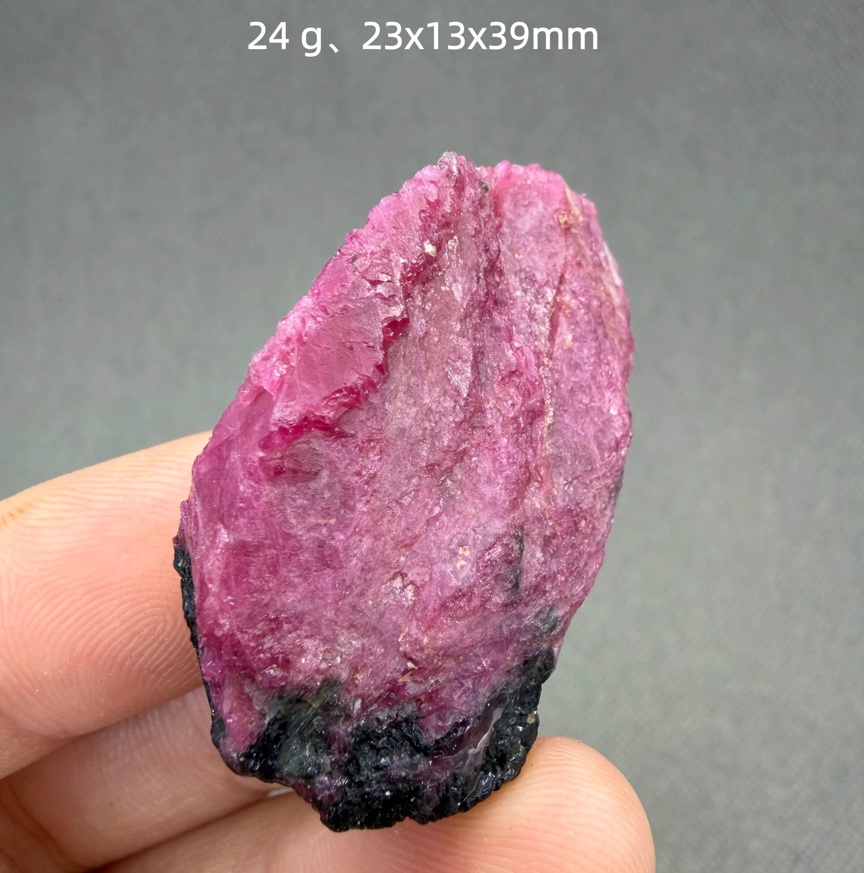 Natural Myanmar Fluorescent Ruby mineral specimen + healing quartz crystals and stones rock gemstone