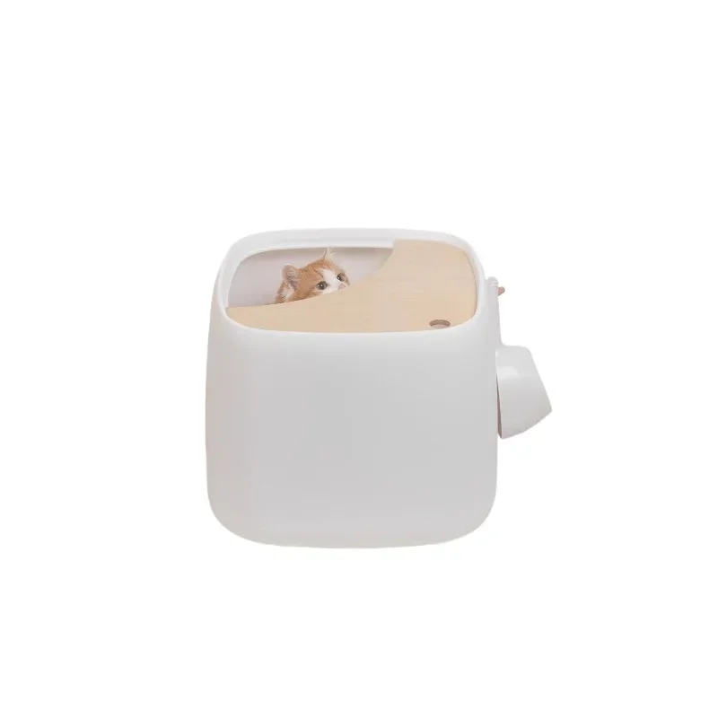

Solid wood cat litter box super large size closed top-in large space Japanese wooden cat toilet