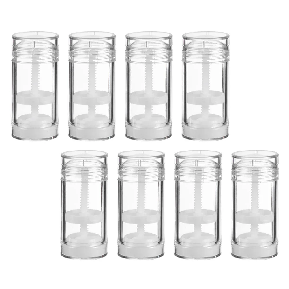 8 Pcs Rotating Deodorant Bottle Clear Tube Empty Perfumes Container Plastic Storage Travel