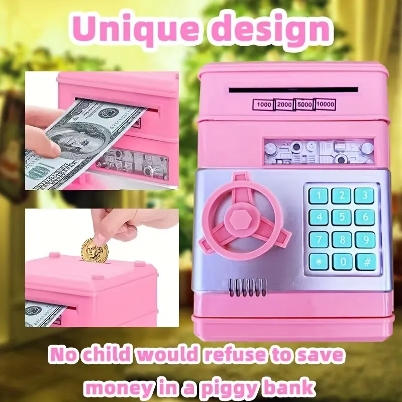 Piggy Bank Toys Money Saving Box For Teen Girls Toys Christmas Birthday Gifts For Girls Stuff ATM Machine