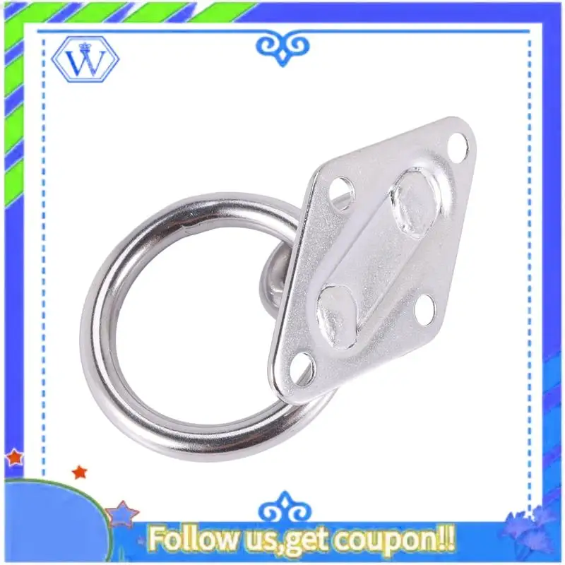 

A55P-5Pcs 80 мм x 50 мм монтажный крюк для стены или потолка с круглым кольцом из нержавеющей стали - кронштейн/насадка