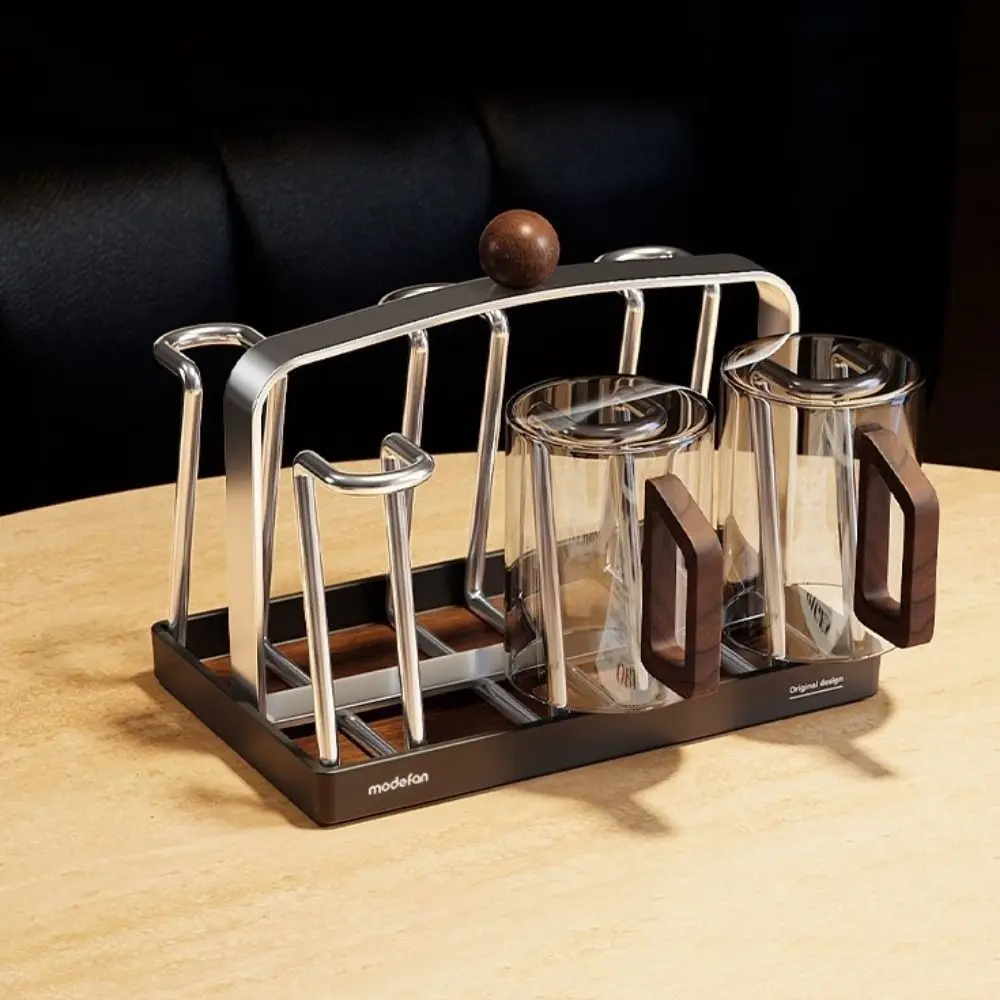 

Сушилка для чашек из нержавеющей стали, противоскользящая, экономящая пространство, стеллаж для хранения чашек с водой, декоративный перевернутый держатель для чашки чая для гостиной