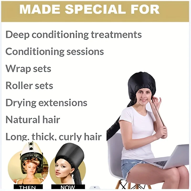 Portable Hair Dryer Hat, Quick Dry Cap