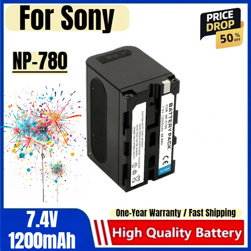 

NP-780 Battery 7.4V 12000mAh Rechargeable Batteries And Charger for Sony Camera Battery