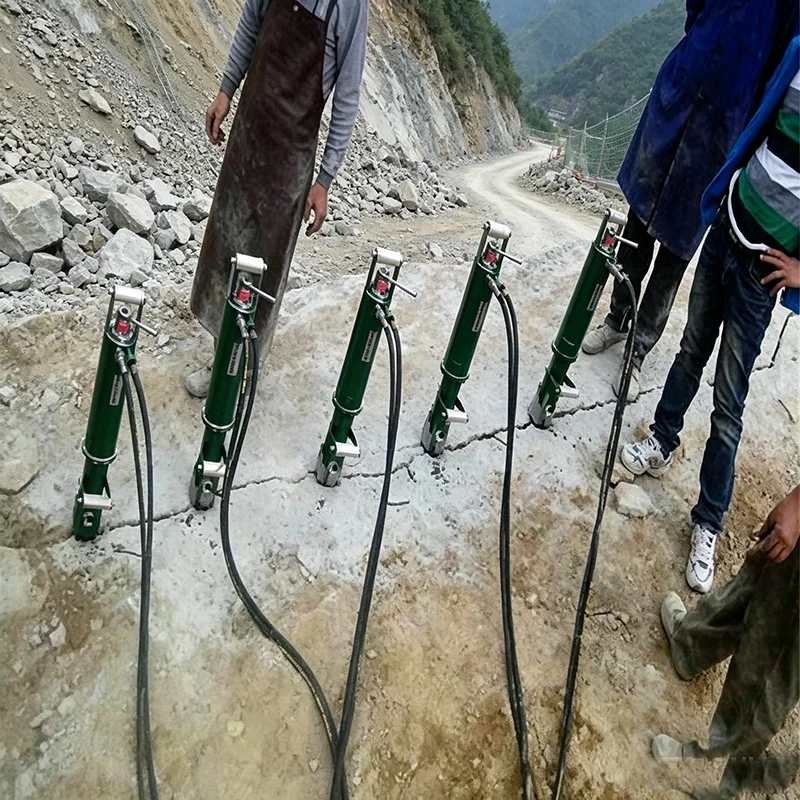 Underground Mining Hydraulic Rock Splitter Safe Vibration-free Static Rock Splitting Tool