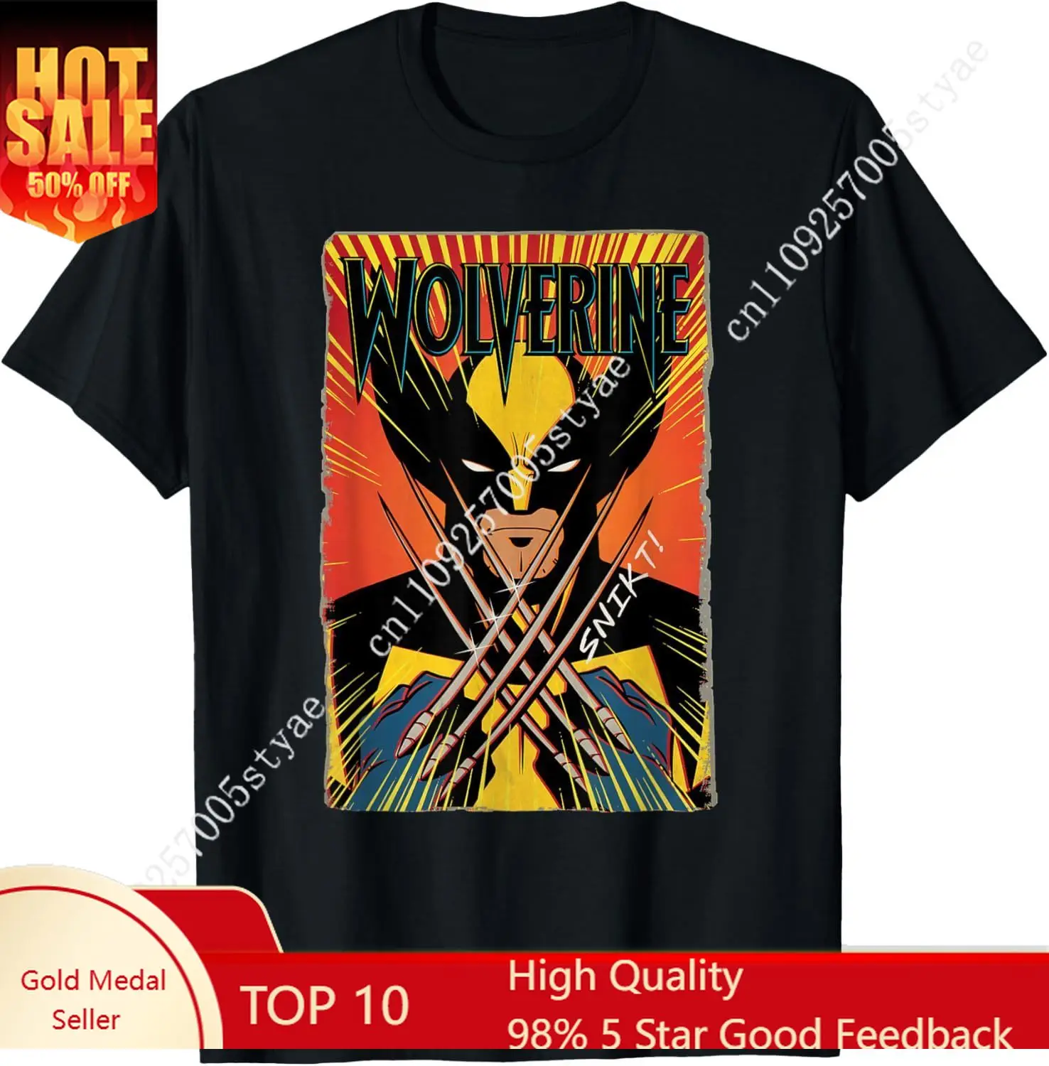 

Marvel Studios X-Men ’97 Wolverine Claws Snikt Retro Vintage Mens Womens T-Shirt