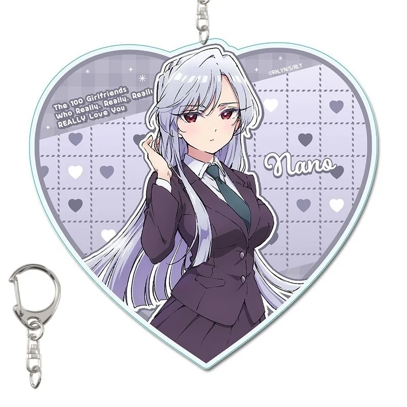 6CM Anime The 100 Girlfriends Who Really Love You Acrylic Keychain Hakari Hanazon Accessories Gifts Bear Maid ver. Bag Charm