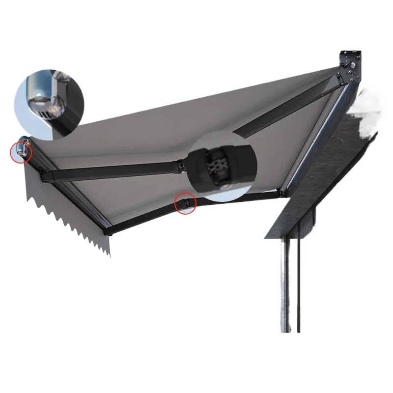 

Телескопический навес, тент с большим кронштейном, уличный непромокаемый карниз во дворе, бытовой электрический тент в полной коробке