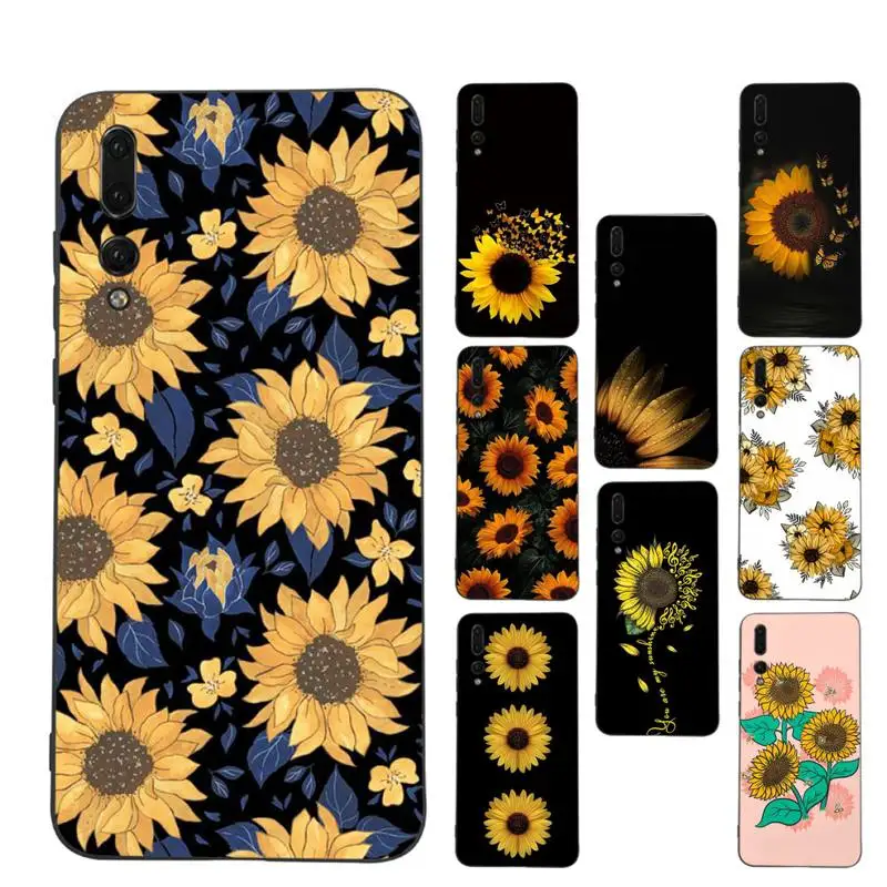 Clear Sunflower Phone Case for Samsung A51 A30s A52 A71 A12 for Huawei Honor 10i for OPPO vivo Y11 cover