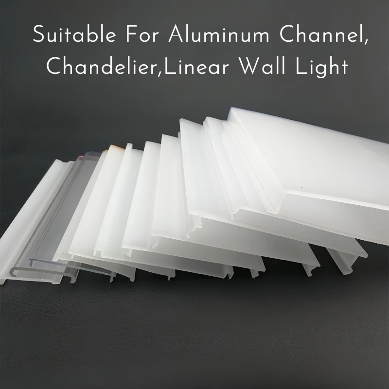 15m/30m Black/White LED Aluminum Profile Diffuser Plastic Cover Channel Replaceable Bendable PC Cover Bar Strip Lights Lampshade