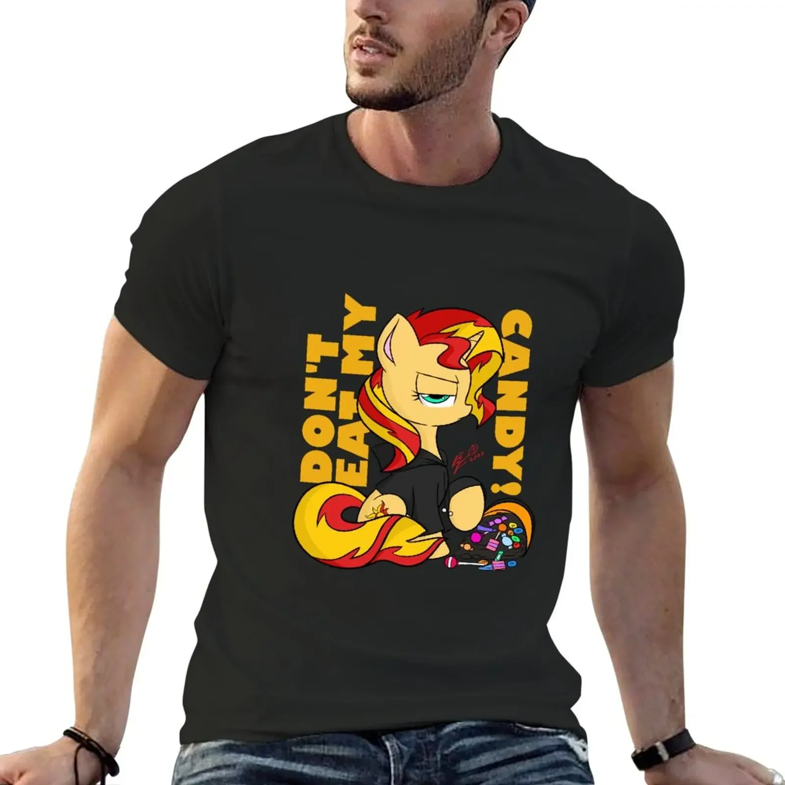 

Яркая футболка Don't Eat Sunset's с принтом аниме, быстросохнущие дизайнерские рубашки, мужские футболки с графическим рисунком