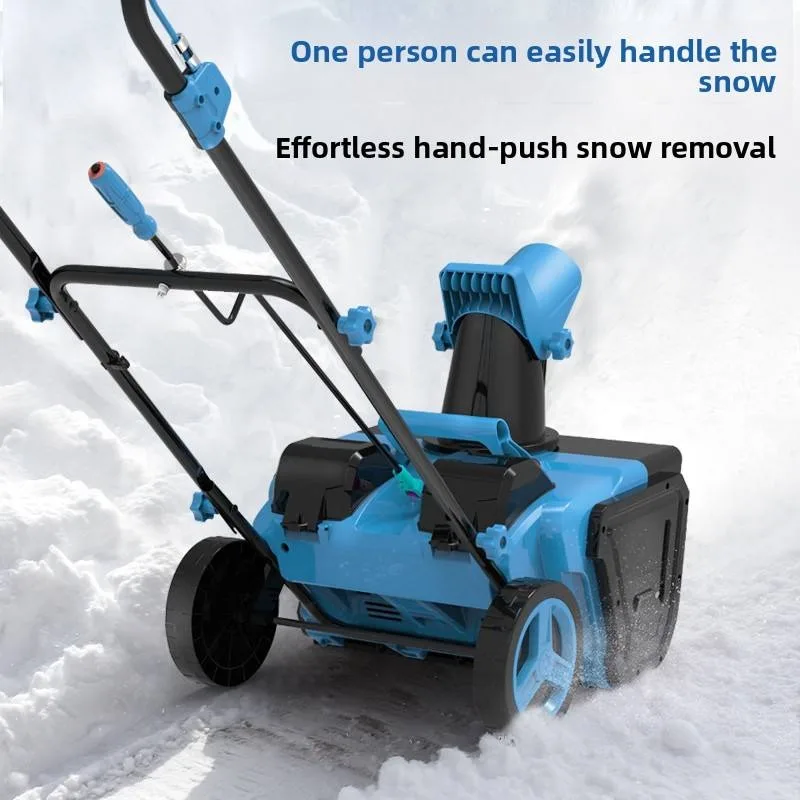 Wireless Lithium Ion Battery Snow Blower Throwing Machine Clear Removal Equipment Hand Push Portable Compact Shovel Sweeper