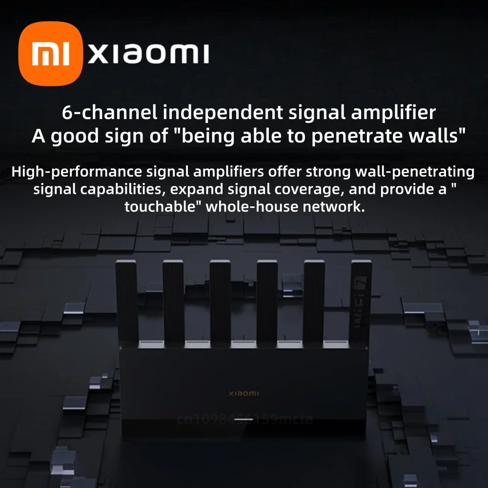 Xiaomi Router BE6500 Quad Nucleus Wifi7 6500Mbps 2.5G Ethernet Port Dual Frequency 2.4/5GHz 6 Independent Signal Amplifiers Mesh